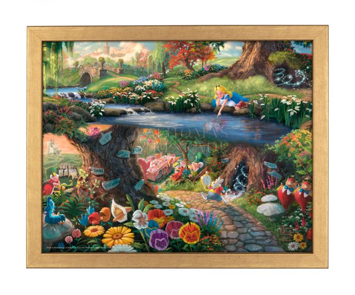 Alice in Wonderland-Gold Framed Art Print